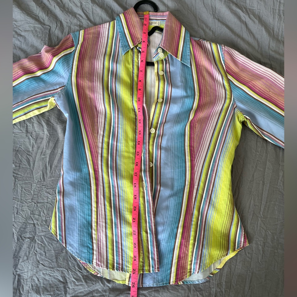 Etro button up blouse bright colors size IT 40/S - Picture 9 of 11